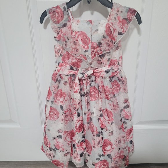 LAURA ASSHLEY RUFFLE LITTLE GIRLS 5 DRESS - Picture 3 of 9